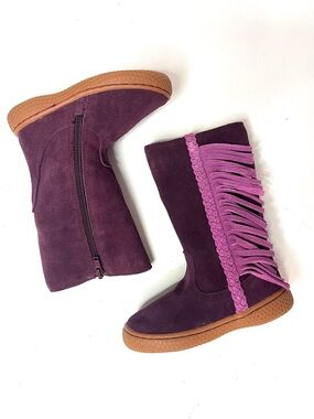 NWOB Matilda Jane Livie & Luca ‘A Finge Full’ Purple Suede Boots - Sz 7 Toddler